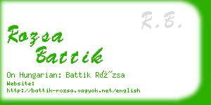 rozsa battik business card